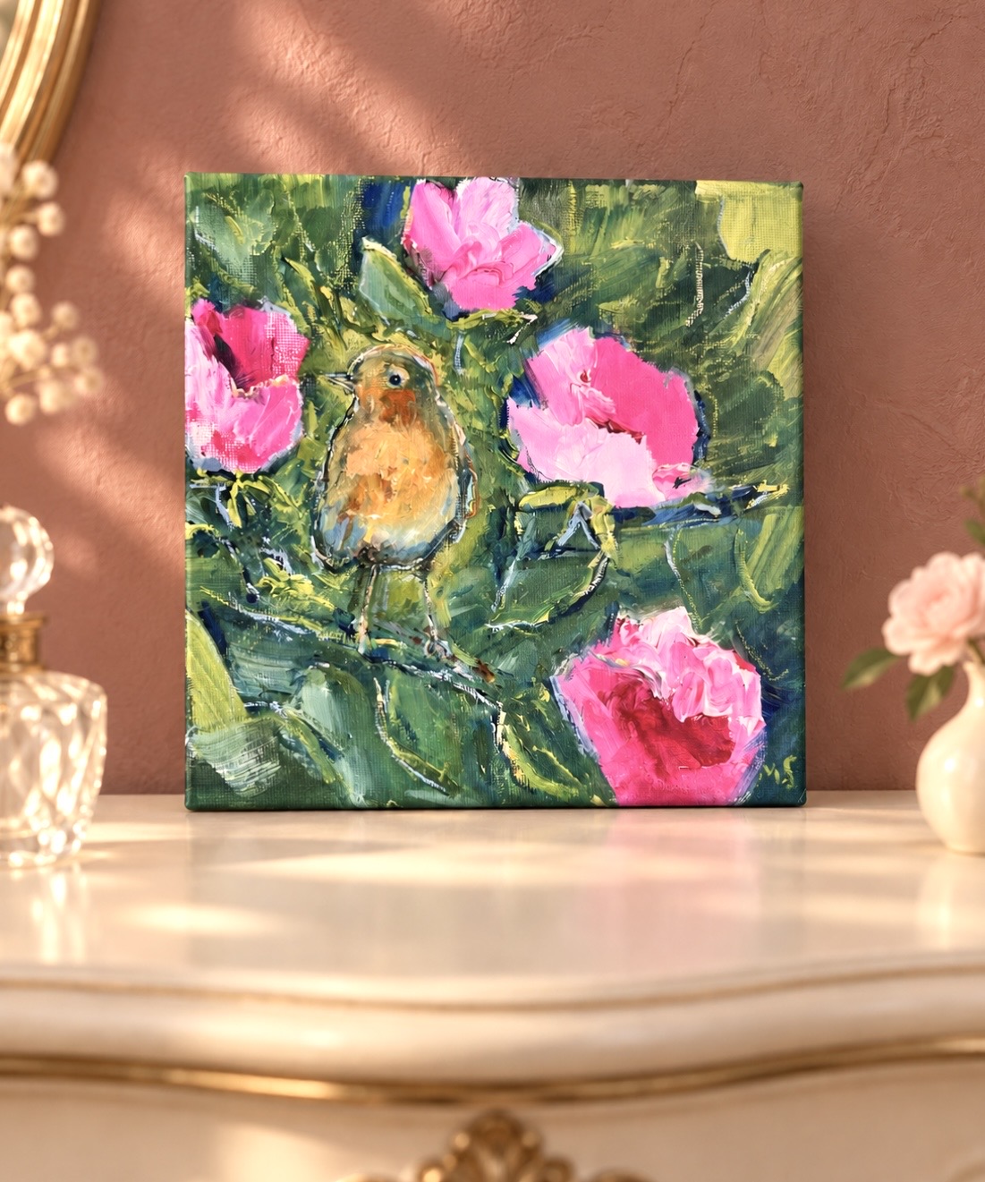 Interior visualisation of Robin in the Rose Garden by Marina Stognieva
